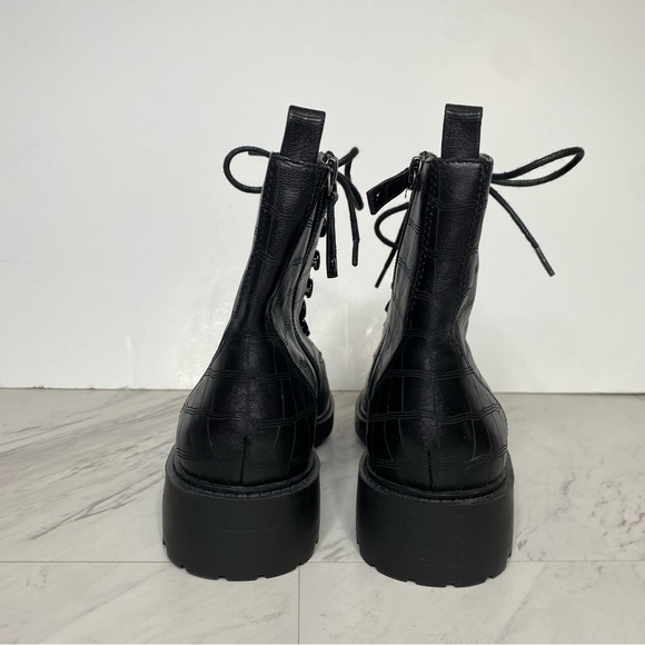 New! Paolo Trinity Black Crocodile Lace Up Bootie 8 1/2 M - Picture 3 of 14